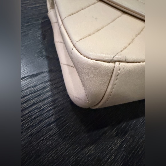 Chanel 2016 Coco Envelope Flap Bag Beige Chevron Quilted Leather Crossbody - Picture 7 of 16